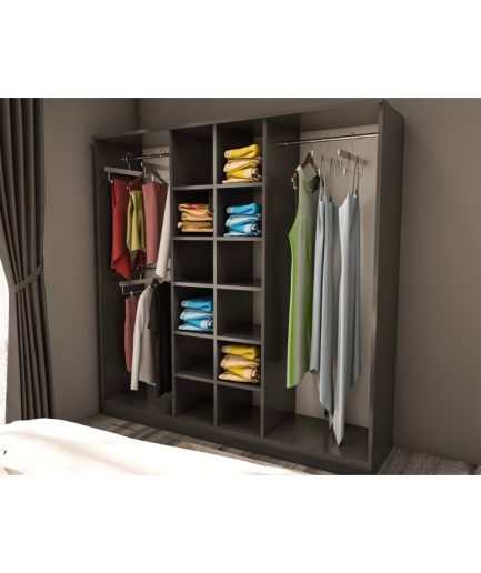 KAPAKSIZ ELBİSE DOLABI