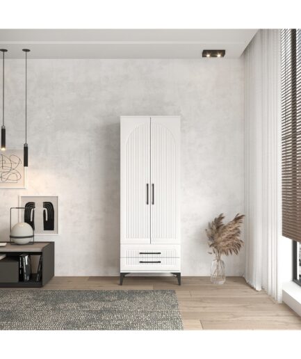 ASKILIKLI VAKUM KAPAK ELBİSE DOLABI